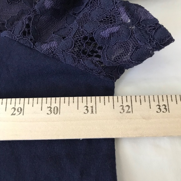 WOMAN WITHIN Lace Sleeve Tunic V-Neck Tee Shirt Women’s Plus Size 4X 34/36 - Picture 10 of 16